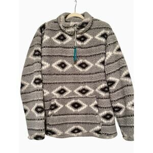 NWT Crane Men’s Sherpa Fleece Quarter Zip Pullover Jacket Warm Cozy Large L